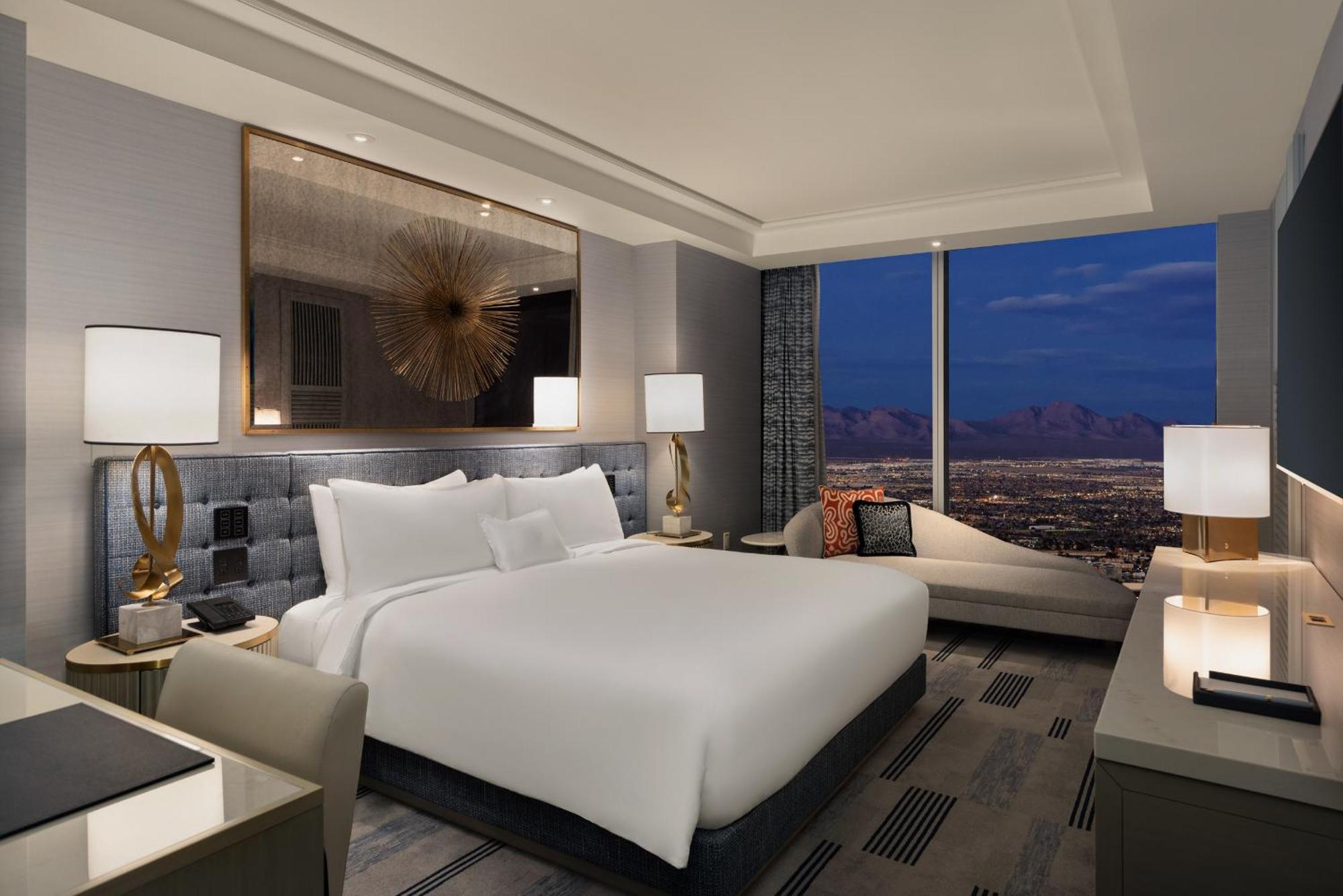 Fontainebleau Las Vegas Bagian luar foto A guest room at the new Encore